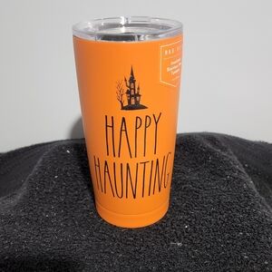 New Rae Dunn Halloween HAPPY HAUNTING Insulated Tumbler Stainless Steel 17oz